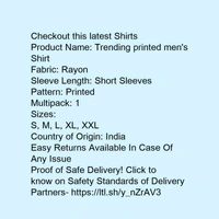 Tranding printed mens shart - l