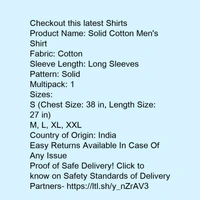 solid cotton mens shart. - s