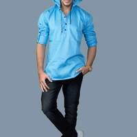 Trendy blue mens great shart - m
