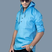 Trendy blue mens great shart - m
