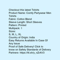 comfy partywear mens TShart - s