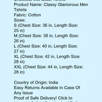 Classy Glamorous Men Tshirts - s