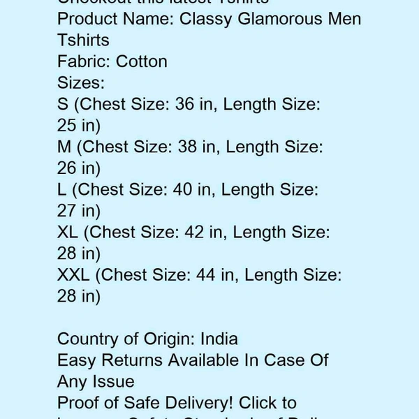 Classy Glamorous Men Tshirts - s