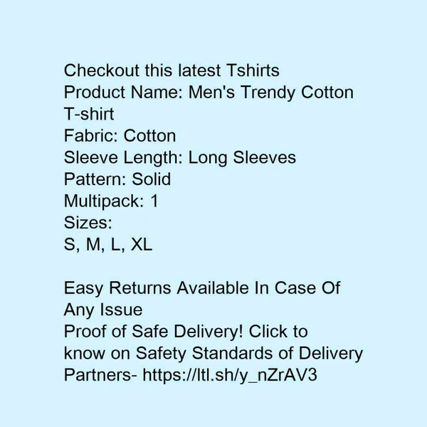 Men's Trendy Cotton T-shirt - l