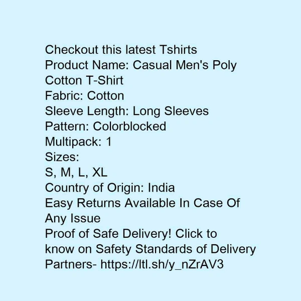 Casual Men's Poly Cotton T-Shirt - s