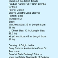 full T-shirt combo - xl