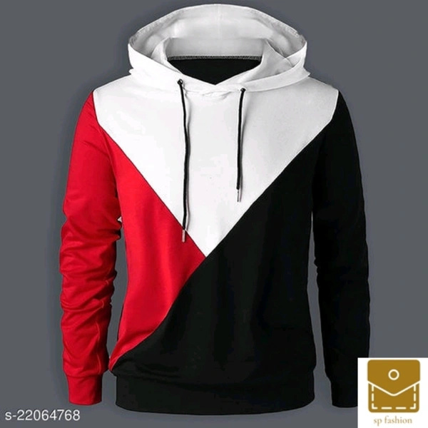 EYEBOGLER Men's Regular Fit Color Full Hooded Neck Cotton Blended  Colorblock Pattern T-shirt* - m