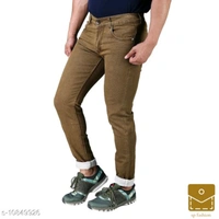 Drragon Men Slim Fit Brown Jeans - 32