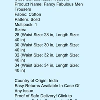 Fancy Fabulous Men Trousers* - 32