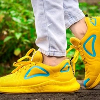 Mr Men Yellow Casual Shoes, Sports Shoes for Men, Sneakers For Men, Yellow  Sneakers, Yellow Blue Sports Shoes* - 7