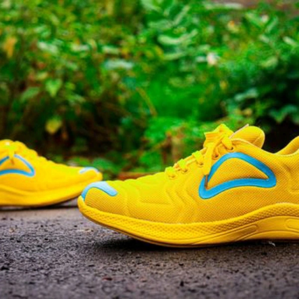 Mr Men Yellow Casual Shoes, Sports Shoes for Men, Sneakers For Men, Yellow  Sneakers, Yellow Blue Sports Shoes* - 9