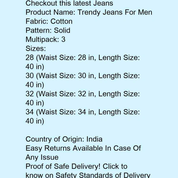 Trendy Jeans For Men* combo 3 - 30