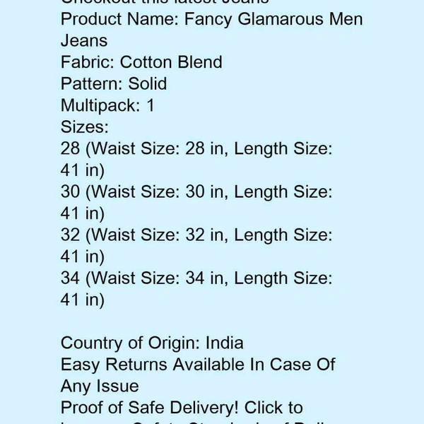 Fancy Glamarous Men Jeans* - 32