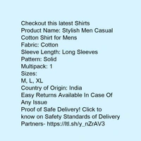*Stylish Men Casual Cotton Shirt for Mens* - xl