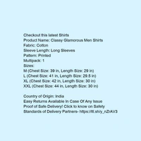 *Classy Glamorous Men Shirts* - xxl