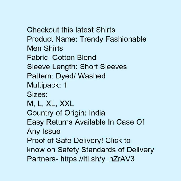 Trendy Fashionable Men Shirts* - xxl
