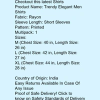 *Trendy Elegant Men Shirts* - l