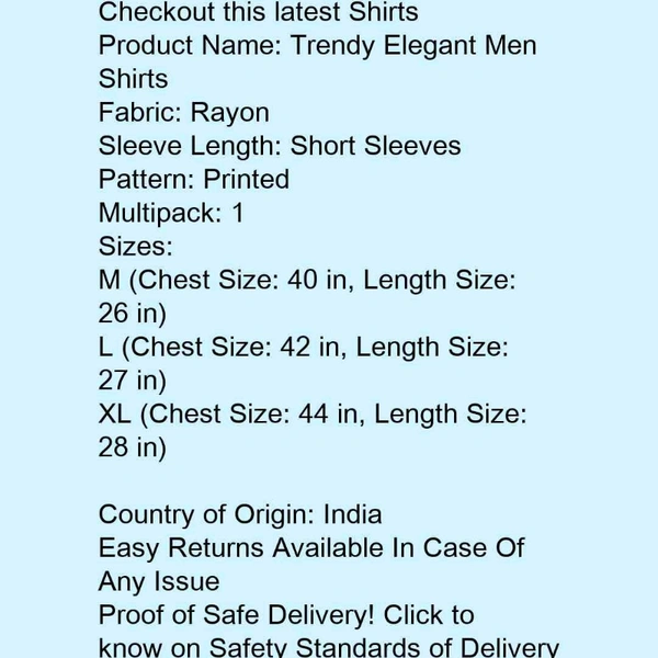 *Trendy Elegant Men Shirts* - l