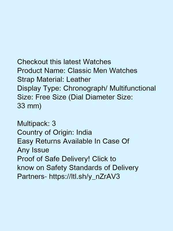 *Classic Men Watches* combo of 3 - free