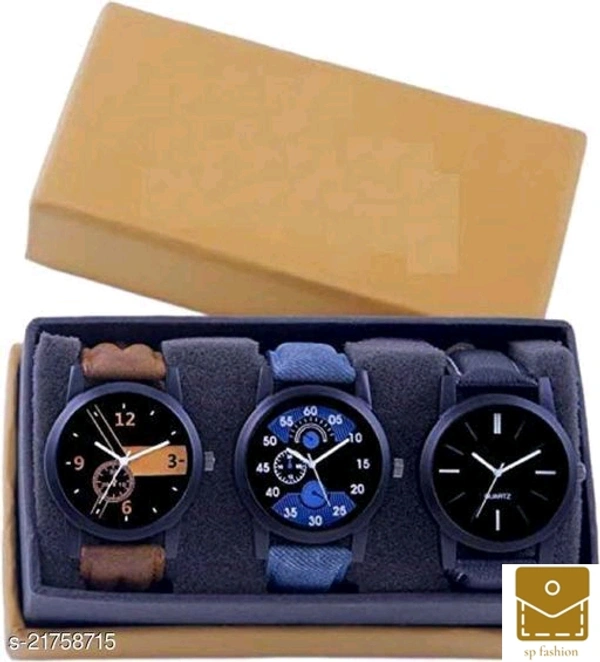 Attractive Men Watches combo of 3 - free