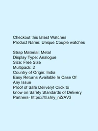 Unique Couple watches * - free