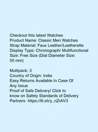  *Classic Men Watches* combo of 3 - free