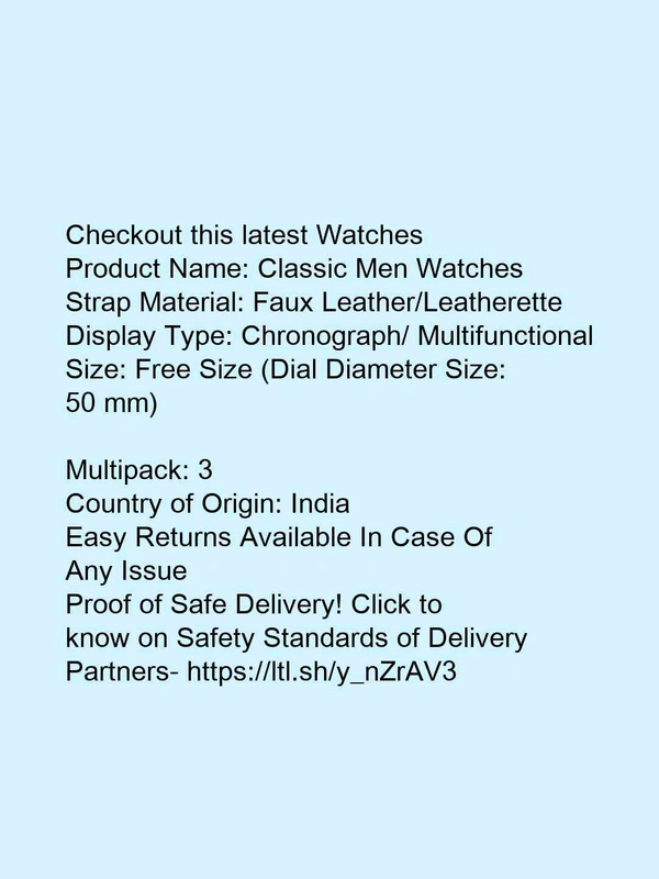  *Classic Men Watches* combo of 3 - free