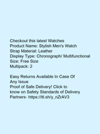 Stylish Men's Watch* - free