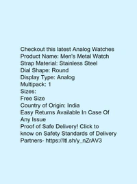 *Men's Metal Watch* - free