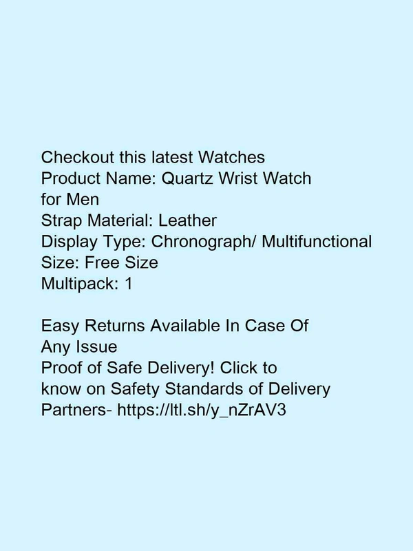 *Quartz Wrist Watch for Men* - free