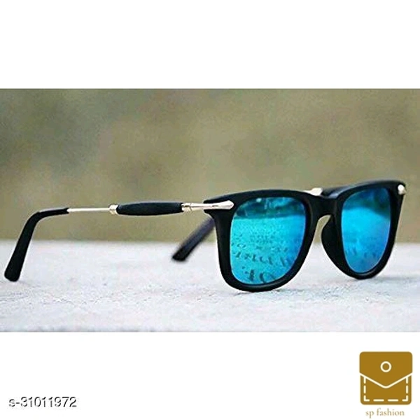 Stylish Polarised Wayfarer Sunglasses With Gold Black Frame And Blue Glasses* - free