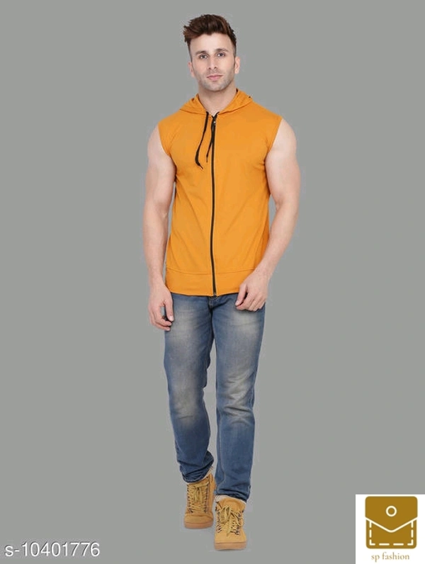 Tfurnish Hood neck Sleeveless Men's Jackets with Hoodies* - xl