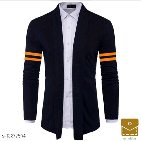 Glito Men's Jacket Style Full Sleeve Dark Blue Shrug* - l
