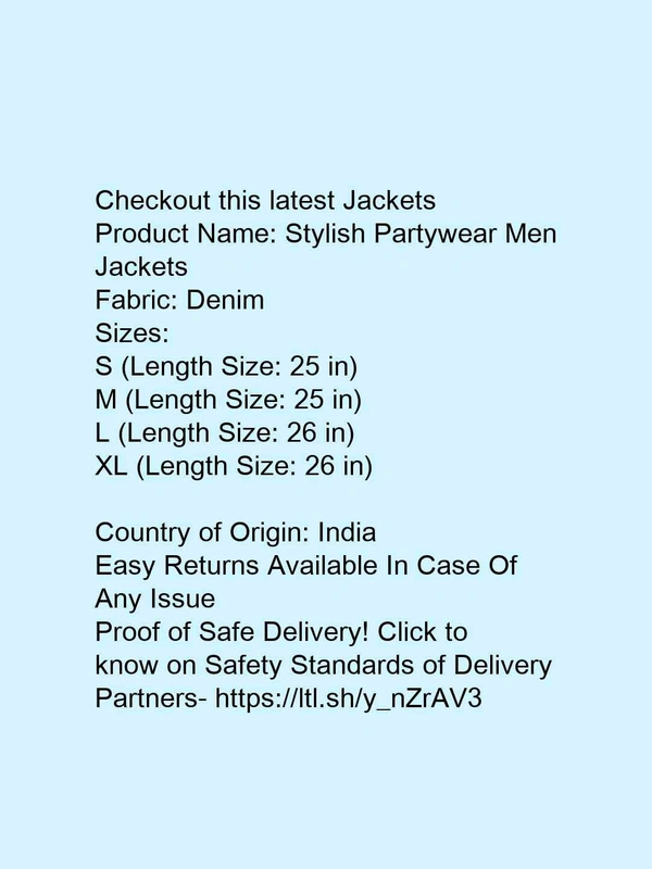 Stylish Partywear Men Jackets* - m