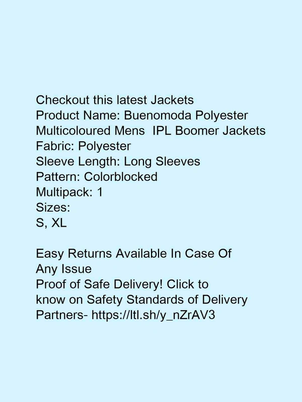 *Buenomoda Polyester Multicoloured Mens  IPL Boomer Jackets* - xl