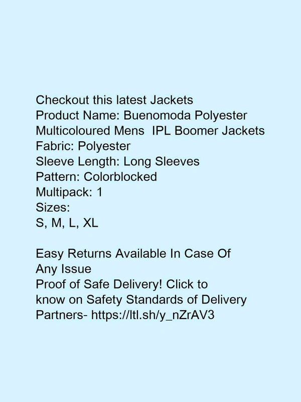 *Buenomoda Polyester Multicoloured Mens  IPL Boomer Jackets* - xl