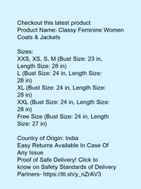 *Classy Feminine Women Coats & Jackets* - xl