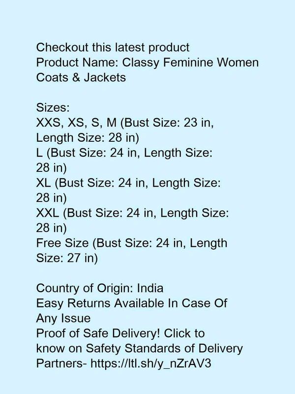 *Classy Feminine Women Coats & Jackets* - xl