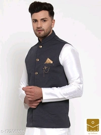 Jompers Men's Woven Nehru Jacket - xxl