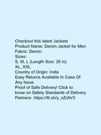 Denim Jacket for Men* - m