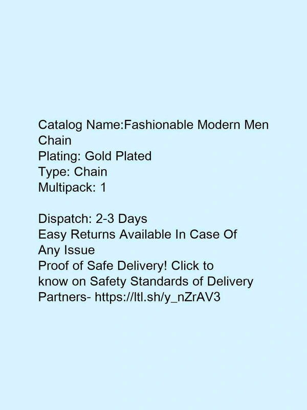 Fashionable Modern Men Chain - free, gold