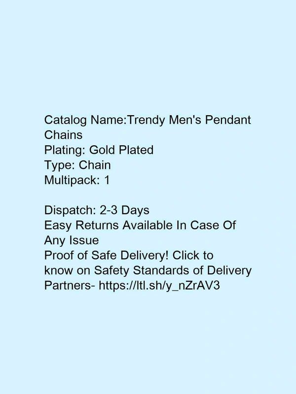 Trendy Men's Pendant Chains* - free, Silver
