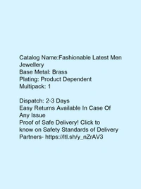 Fashionable Latest Men Jewellery* - free, silver