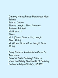 *Fancy Partywear Men Tshirts* - xl, black