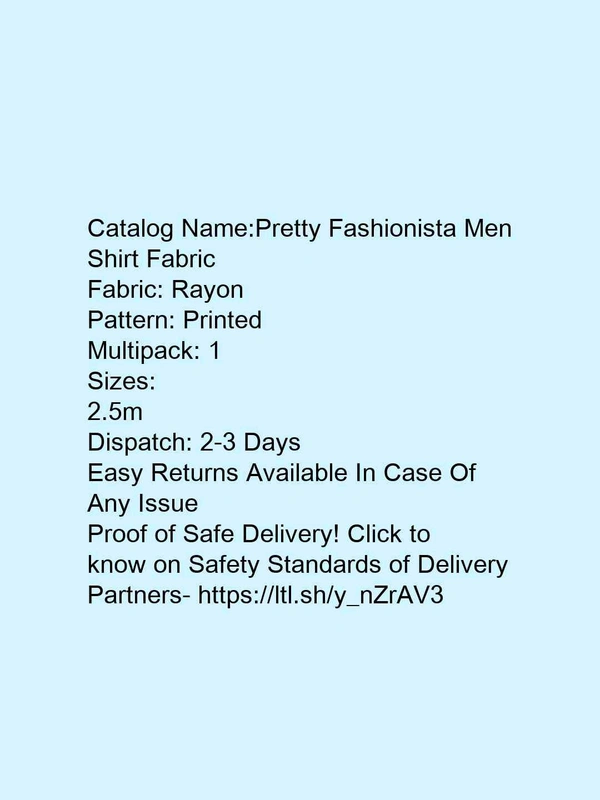 *Pretty Fashionista Men Shirt Fabric* - m