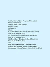 *Urbane Partywear Men Jackets* - l
