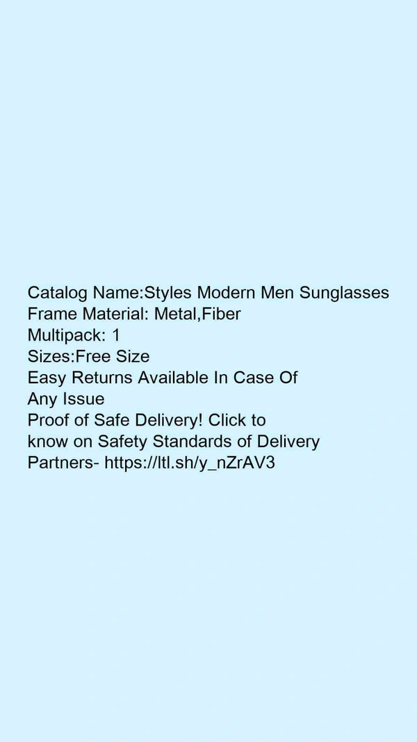 *Styles Modern Men Sunglasses* - free