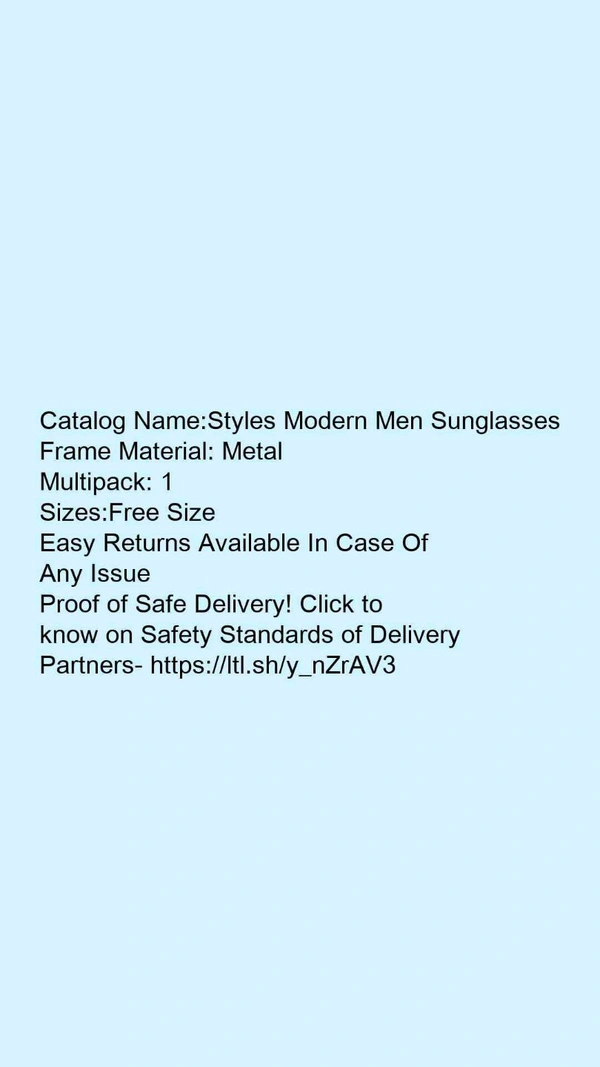 Styles Modern Men Sunglasses* - free, light blue