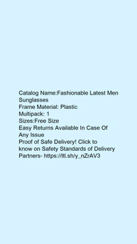 *Fashionable Latest Men Sunglasses* - free, black