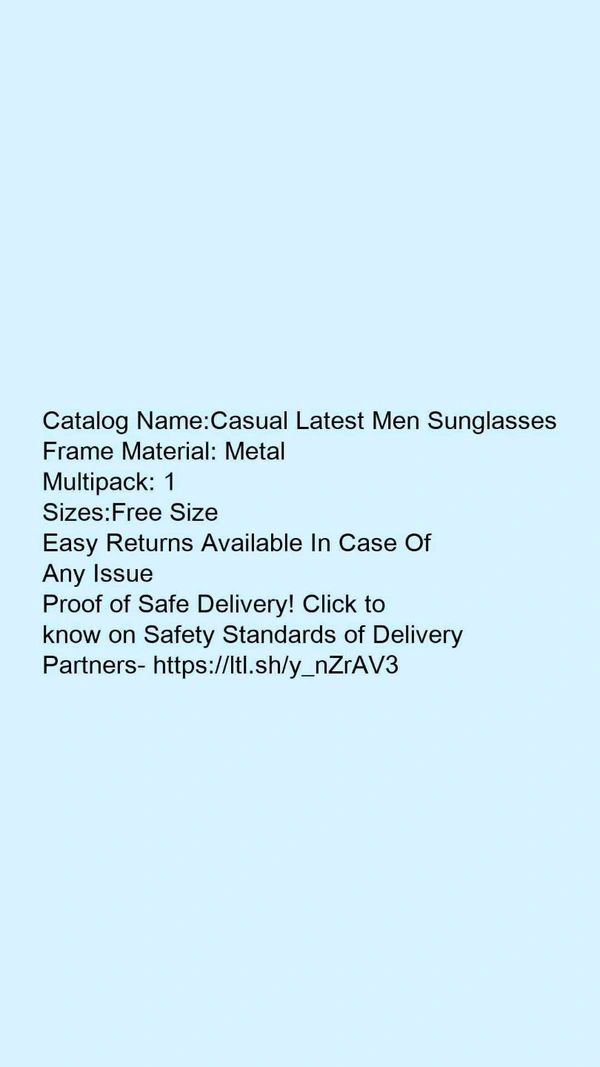 Casual Latest Men Sunglasses* - free, brown